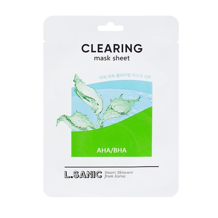 Тканевая маска L.sanic с AHA/BHA кислотами для очищения пор 25 мл
