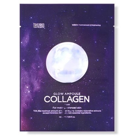 Маска тканевая Tenzero Glow ampoule c коллагеном 25 мл