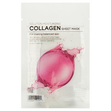 Маска тканевая Tenzero Solution moisturizing с гидролизованным коллагеном 25 мл