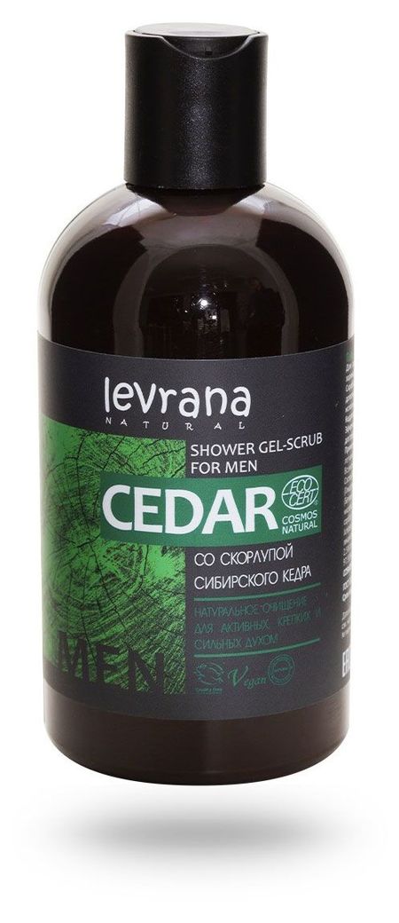 Гель-скраб для душа Levrana for men Cedar, 300 мл