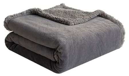 Плед Actuel фланелевый серый, 130х170 см