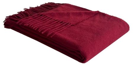 Плед Actuel с бахромой красный, 180х220 см