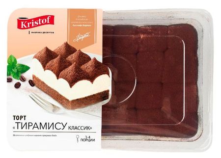 Торт бисквитный Kristof Тирамису охлажденный, 350 г