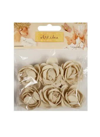 Букетик Льняные розы (4см) (6шт) (11-00399-SC-377)