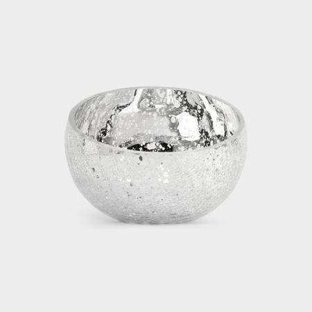 Конфетница Anna Lafarg кракелюр 15х12 см серебристая