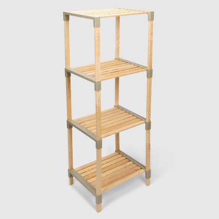 Стеллаж для хранения Fixwood Fix-2013-4 бежевый 41х34х116 см накладка на задний бампер для mercedes cla c117 cla45 amg cla180 cla200 cla250 2013 2019