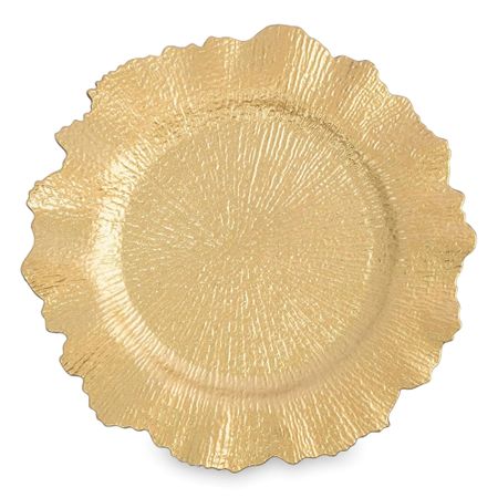 Тарелка подстановочная Anna Lafarg iceberg 33 см золотистая