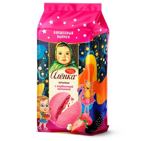 Печенье Алёнка Рот Фронт сдобное клубника 115 г