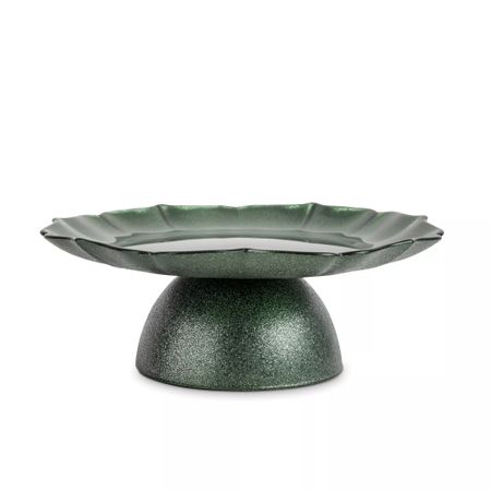 Блюдо на ножке Anna Lafarg Seville 21х8 см зеленое