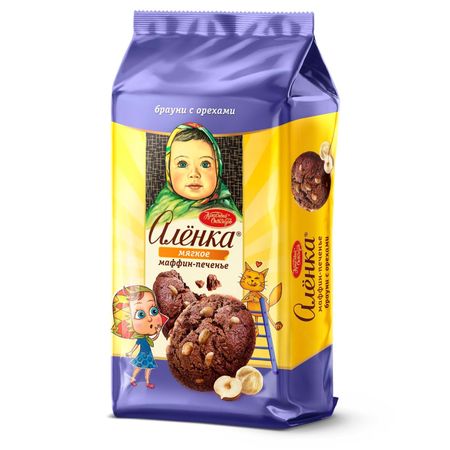 Печенье брауни Алёнка Рот Фронт шоколад орехи 138 г