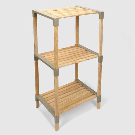 Стеллаж для хранения Fixwood Fix-2013-3 бежевый 41х34х81 см накладка на задний бампер для mercedes cla c117 cla45 amg cla180 cla200 cla250 2013 2019