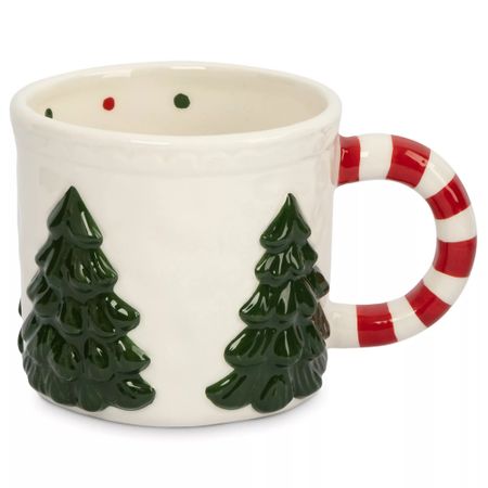 Кружка Anna Lafarg елки 450 мл зелено-красная