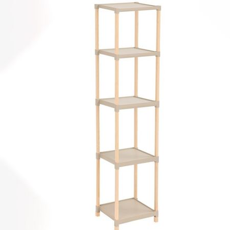 Этажерка для хранения Fixwood Fix-2011-5 бежевая 28х25х137 см