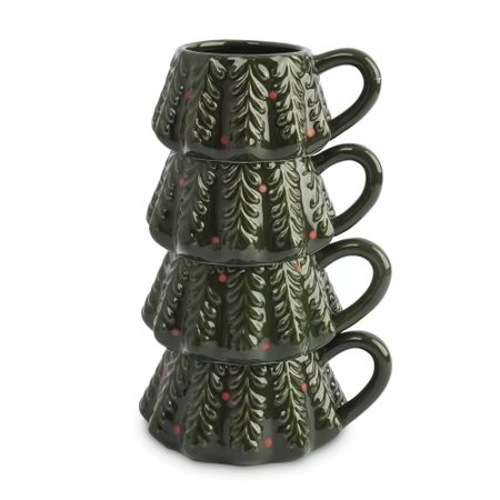 Набор кружек Anna Lafarg елка fir 4 шт зеленая