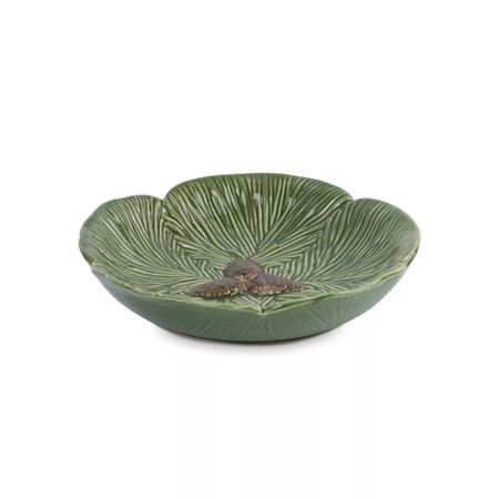 Блюдо Anna Lafarg шишки на ветке 19 см керамика зеленое