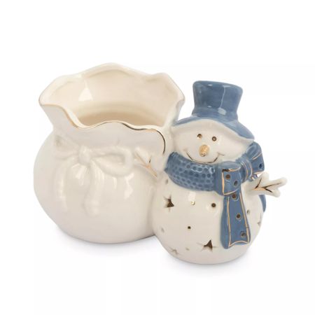 Конфетница Anna Lafarg снеговик с мешком 17х11 см