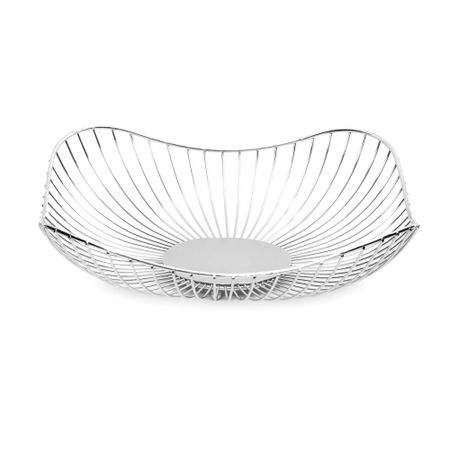 Корзина для фруктов Anna Lafarg волны 28х9 см серебристая