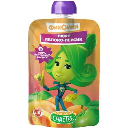 Пюре Фиксики яблоко, персик 90 г