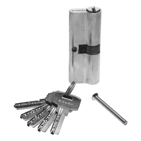 Механизм цилиндровый Зубр хром 6-pin 90 мм