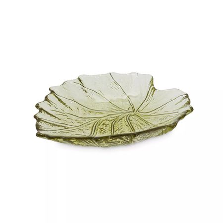 Блюдо Anna Lafarg зеленое лист 16х14 см