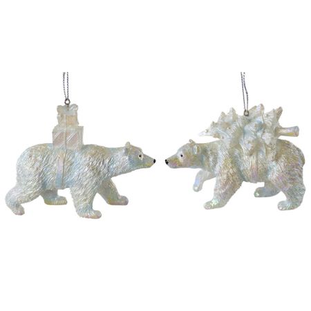 Игрушка ёлочная Kurt S. Adler полярный медведь с елкой и подарками