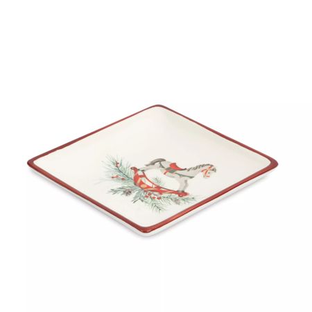 Блюдо Anna Lafarg лошадка 15х15 см красное