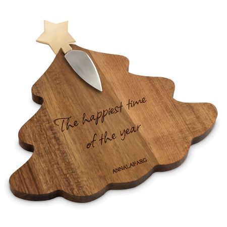 Набор для сыра Anna Lafarg елка со звездой 2 предмета доска - 23х18 см, нож для сыра - 13 см