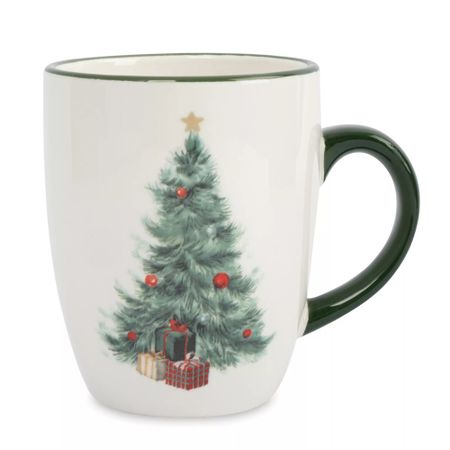 Кружка Anna Lafarg елка с подарками 330 мл зеленая