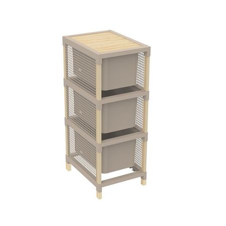 Этажерка для хранения Fixwood Fix-2009-45L бежевая 41х30х80 см