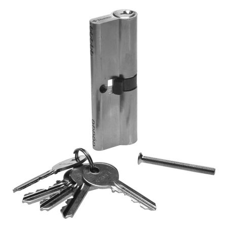 Механизм цилиндровый Зубр хром 5-pin 90 мм тип ключ-ключ