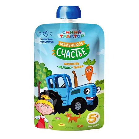 Пюре Синий трактор морковь, яблоко, тыква 90 г