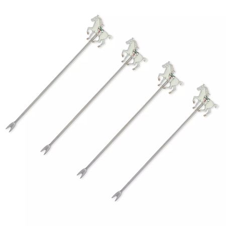 Набор Anna Lafarg лошадь шпажка для канапе 4 шт 12 см гравюра с эффектом голографии лошади ахалтекинская лошадь