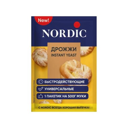 Дрожжи хлебопекарные Nordic сухие 6 г