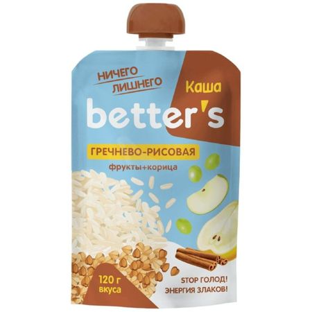 Каша гречнево-рисовая Betters с яблоками и корицей 120 г