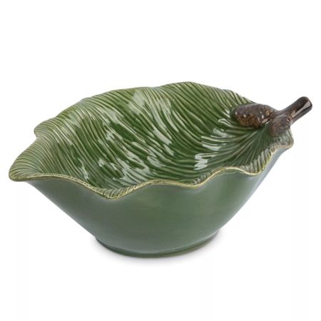 Ваза для фруктов Anna Lafarg шишки ветке 26х10 см зеленая