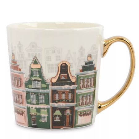 Кружка Anna Lafarg дома 500 мл бело-золотистая