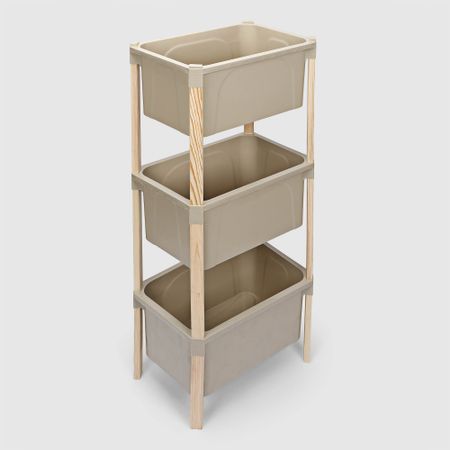 Этажерка для хранения Fixwood Fix-2017-45L бежевая 39х26х95 см аксессуары для lexus ls 400 430 460 460l 600h ls400 ls430 ls460 ls460l ls600h 1990 2017