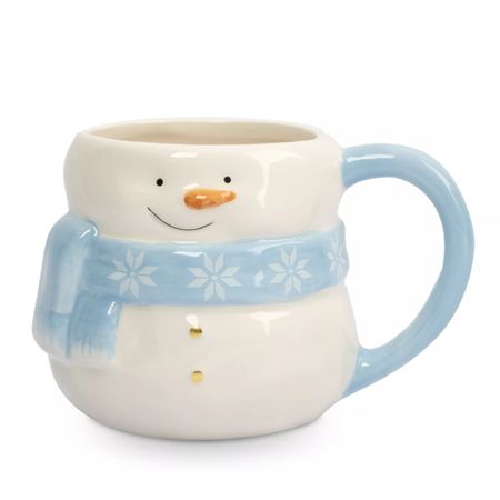 Кружка Anna Lafarg снеговик в шарфе 450 мл бело-голубое