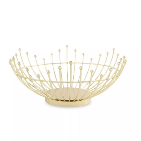 Корзина для фруктов Anna Lafarg бусины 27х11 см золотистая