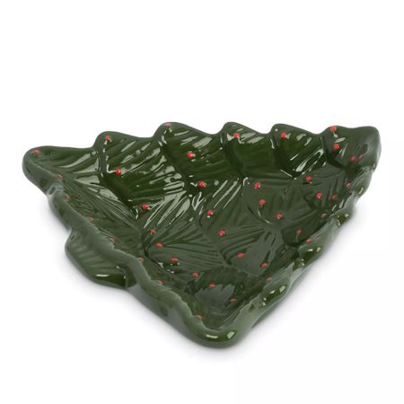 Блюдо глубокое Anna Lafarg зелено-красное елка 17,5x15,5x5 см