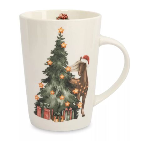 Кружка Anna Lafarg 420 мл лошадь у елки bright horse