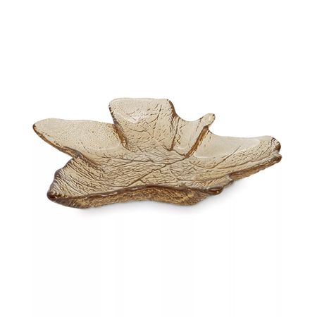 Блюдо Anna Lafarg кленовый лист 22х22,5х3,5 см янтарное