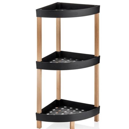 Этажерка для хранения Fixwood Fix-2002 угловая чёрная 31х31х79 см