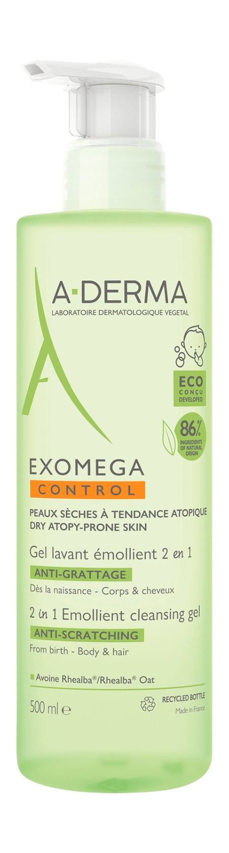 A-Derma Exomega Control Foaming Gel 2 in 1
