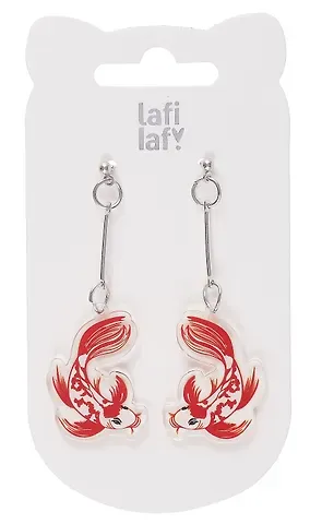 Сережки карпы Кои (акрил) (12-00626-EA14) (Lafilaf)