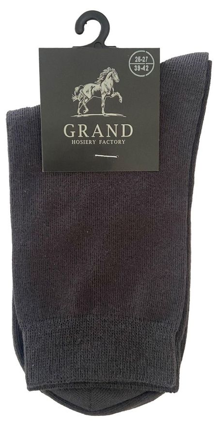 Носки мужские Гранд темно-серые, р 25-27