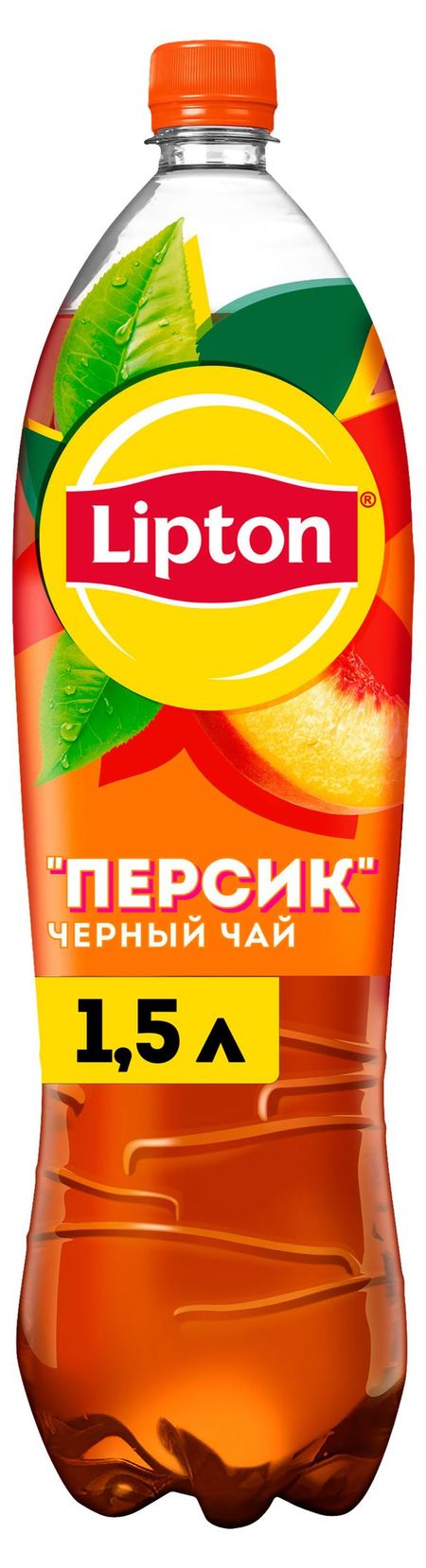 Чай черный Lipton персик, 1,5 л