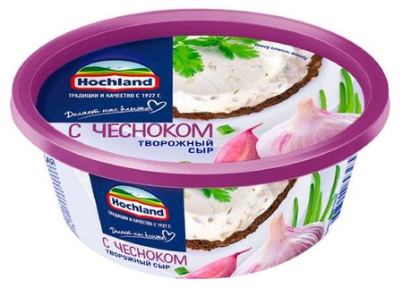 Сыр творожный Hochland с чесноком 60%, 140 г