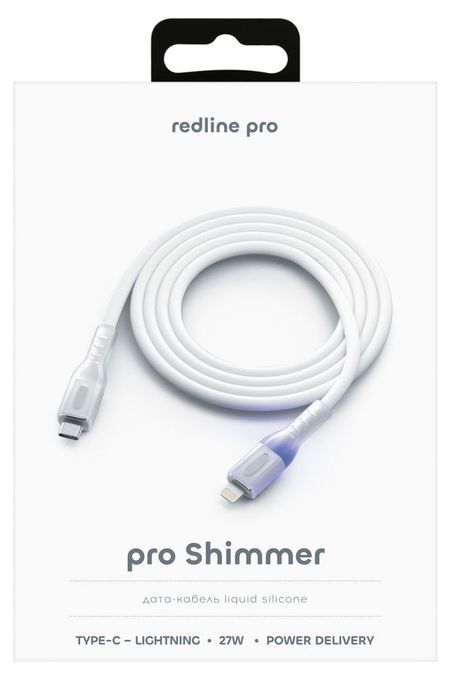 Кабель Red Line TYPE-C- 8PIN 2А 27W белый, 1 м томас нилд математика для data science управляем данными с помощью линейной алгебры теории вероятностей и статистики