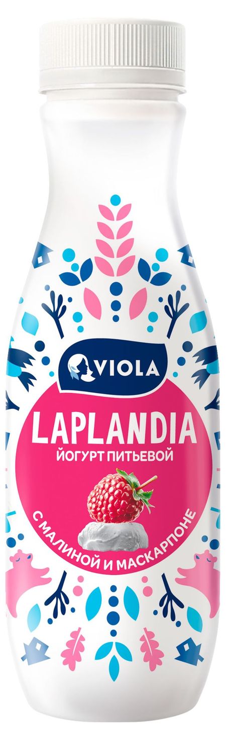 Йогурт питьевой Laplandia малина с маскарпоне, 260 г